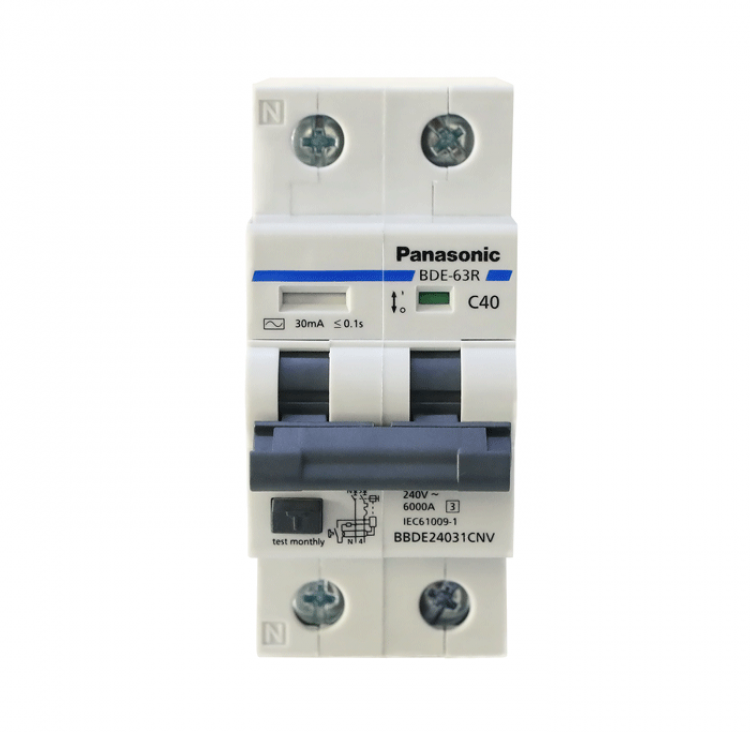 Cầu dao chống giật RCBO 2P 6A Panasonic BBDE20631CNV