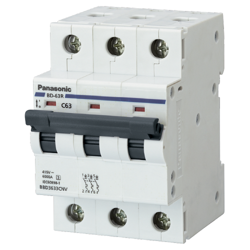Cầu dao tự động MCB 3P 63A Panasonic BBD3633CNV