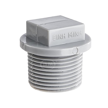 Nắp khóa PVC ren ngoài 27 dày Bình Minh