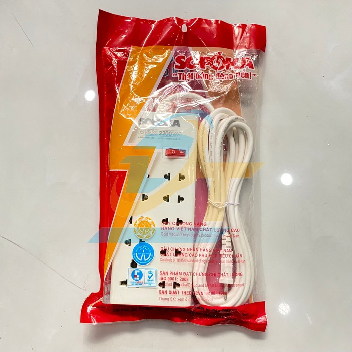 Ổ cắm điện 10 cửa chịu nhiệt dây 4m SOPOKA 10X4 (BỎ MẪU)