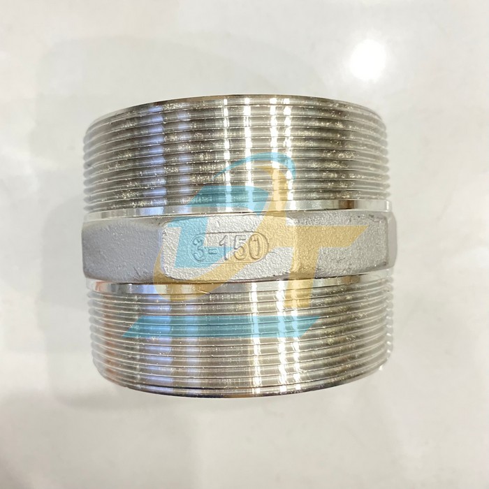 Nối 2 đầu ren ngoài (kép ren) inox 304 DN80 - Phi 90