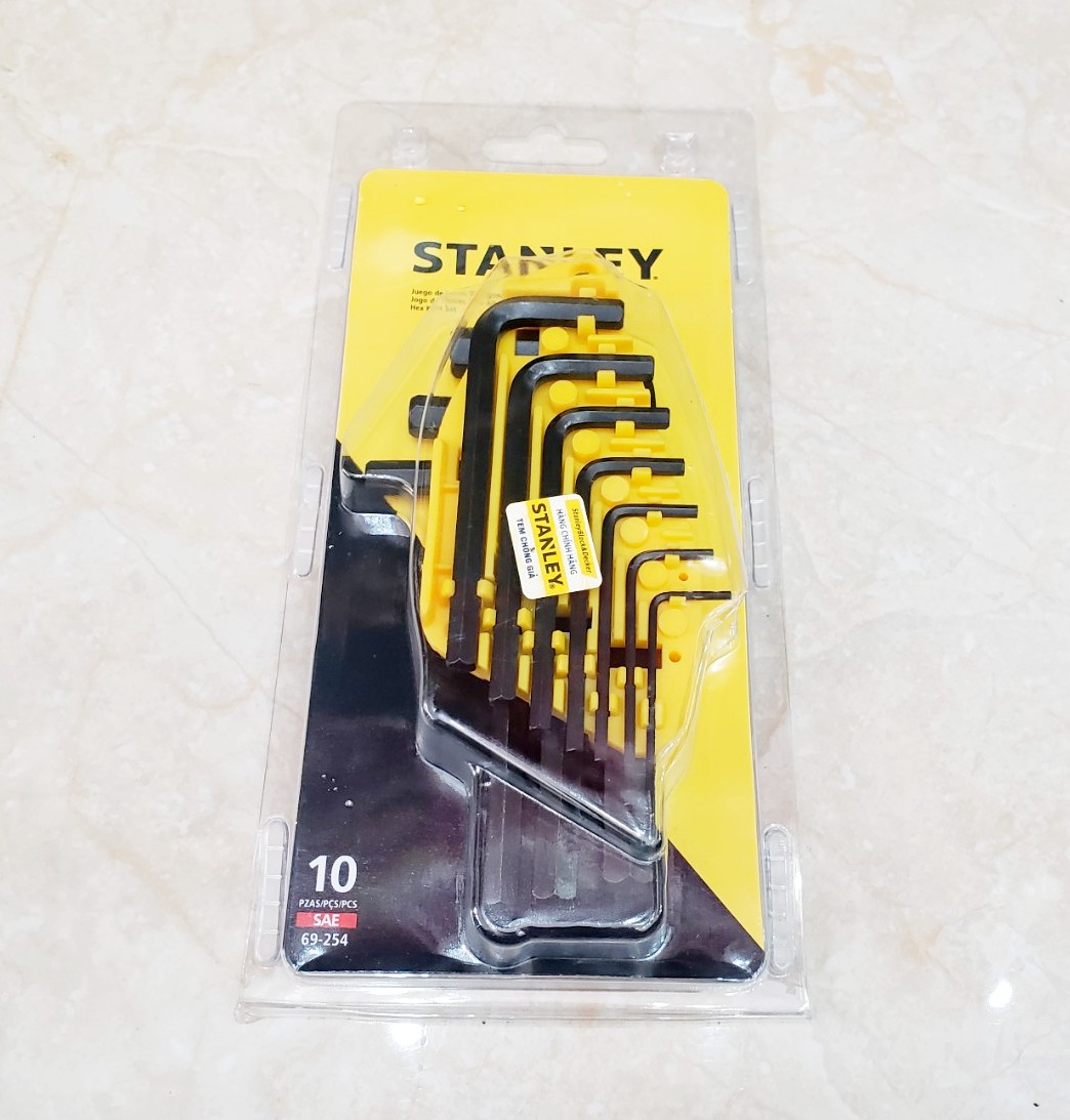 Bộ lục giác hệ inch 10 cây Stanley 69-254