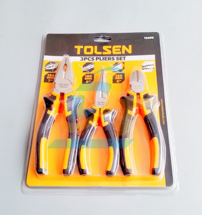 Bộ 3 kìm răng - cắt - nhọn Tolsen 10400