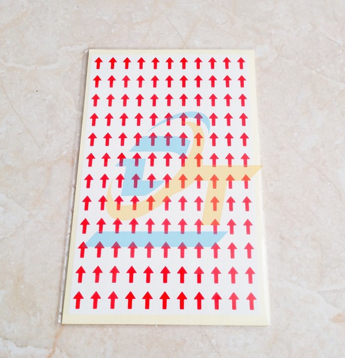 Giấy Decal hình mũi tên màu đỏ