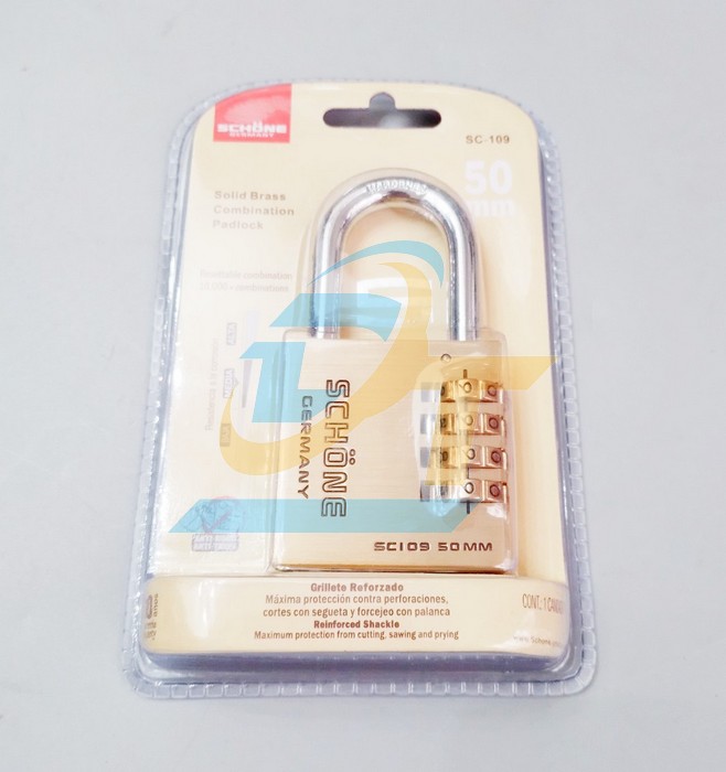 Ổ khóa số đồng thau 50mm Schone SC-109