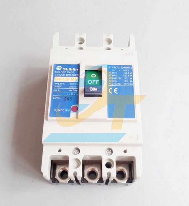 Cầu dao điện MCCB (khối) Shihlin BM100-MN 3P 100A 10kA
