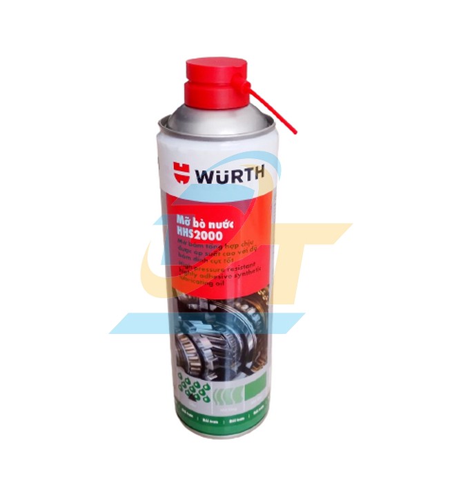 Chai xịt mỡ bò nước bôi trơn chịu nhiệt 500ml Wurth HHS 2000