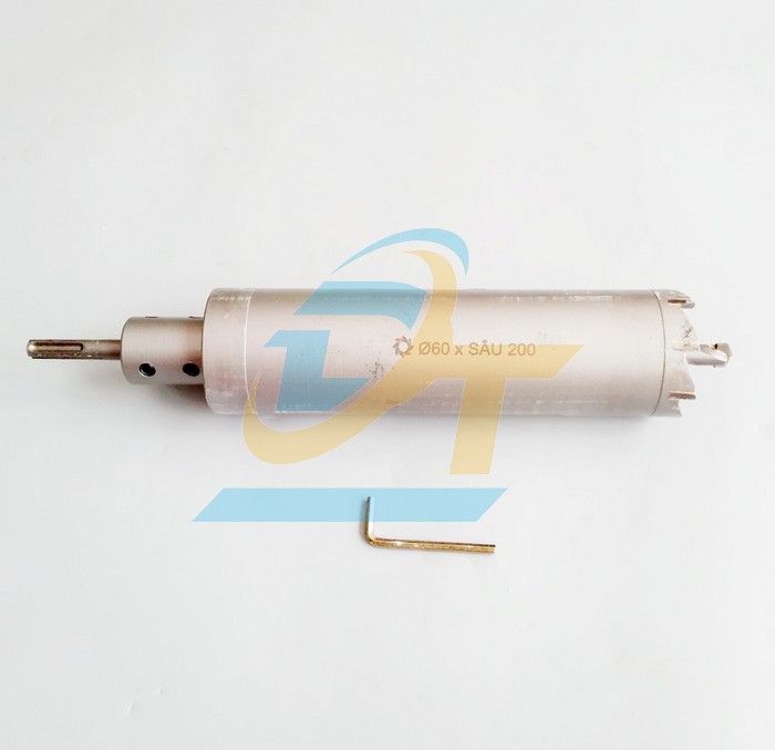 Mũi khoan rút lõi khoét lỗ xuyên tường Thắng Lợi phi 60 sâu 200mm
