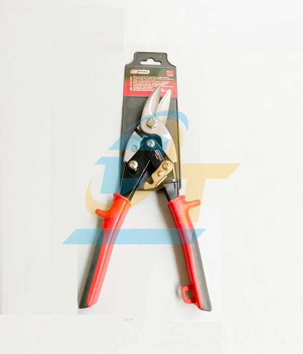 Kéo cắt tôn inox mỏ cong trái KS Tools 118.0053