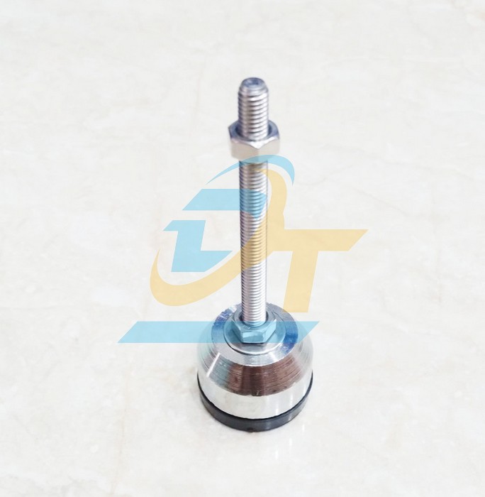Chân tăng chỉnh chịu lực inox 304 M8x100 đế cao su phi 50