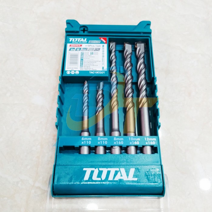 Bộ mũi khoan bê tông chuôi gài 5 chi tiết 6-12mm Total TAC190501