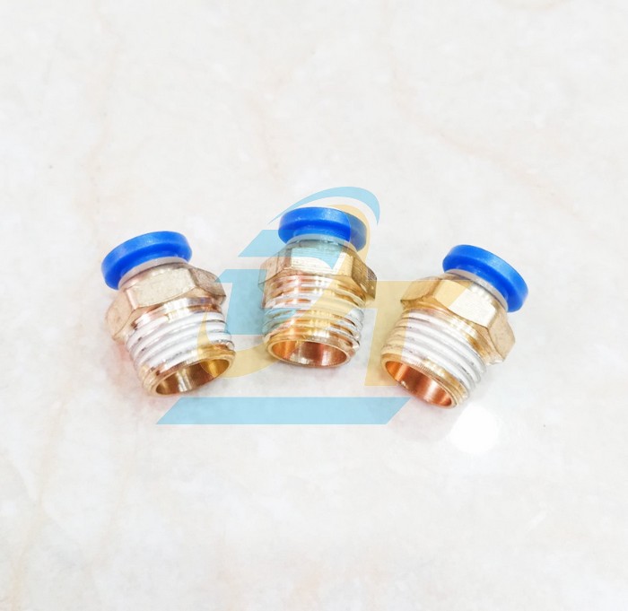 Đầu nối hơi thẳng ren ngoài 13 ống 4 China PC4-02
