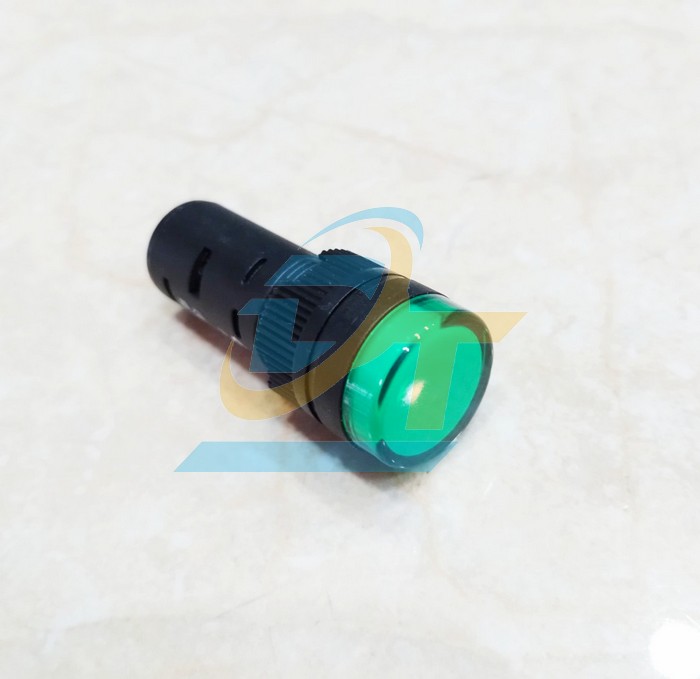 Đèn báo pha 220V phi 16 màu xanh lá AD16-16C