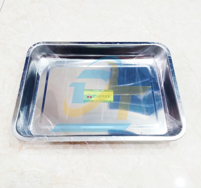 Khay inox 201 chữ nhật 300x400x50mm