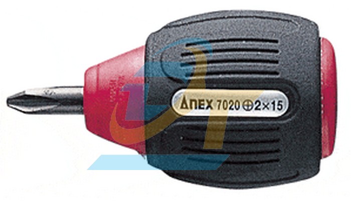 Tô vít ngắn 4 cạnh có từ tính loại có lỗ treo No.7020F+2×15 Anex