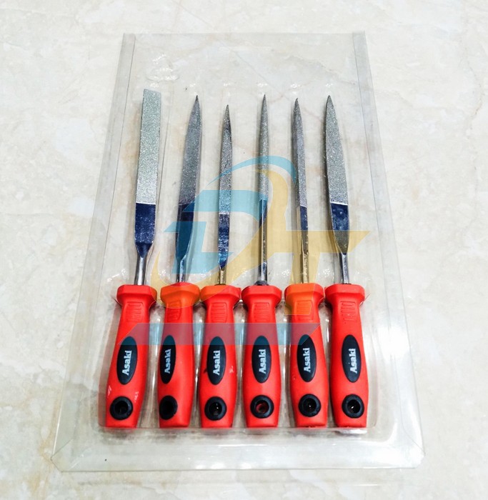 Bộ giũa kim cương 6 chi tiết 5x180mm Asaki AK-3903