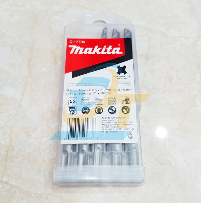 Bộ mũi khoan bê tông chuôi gài 5 chi tiết 6-12mm Makita D-17784