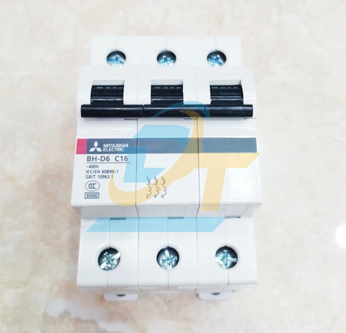 Cầu dao tự động MCB Mitsubishi BH-D6 (Type C N) 3P 16A 6kA
