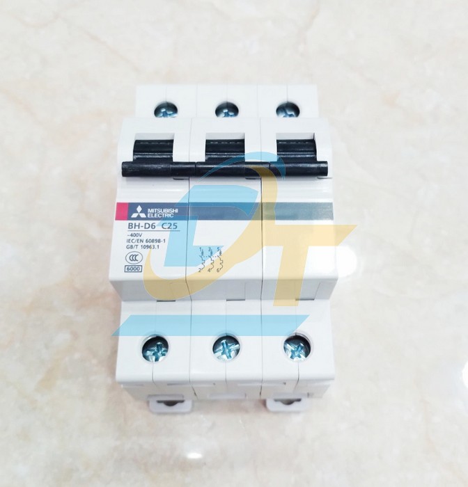 Cầu dao tự động MCB Mitsubishi BH-D6 (Type C N) 3P 25A 6kA