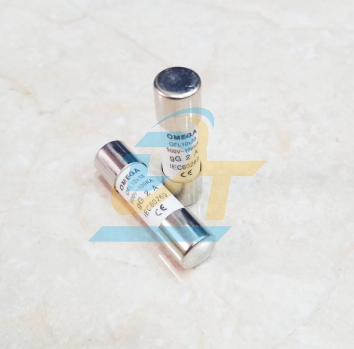 Cầu chì sứ 10x38 Omega 2A