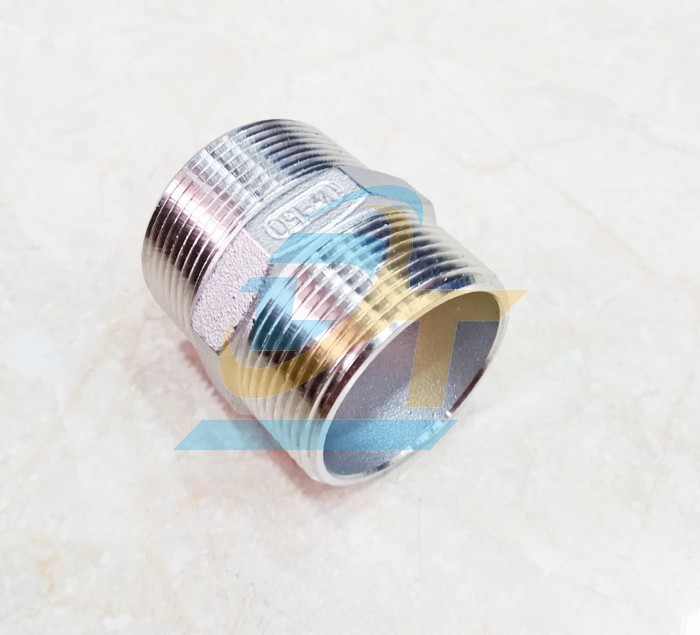 Nối 2 đầu ren ngoài (kép ren) inox 304 DN40 - Phi 49