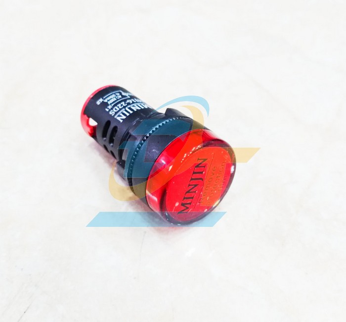 Đèn báo pha 220V phi 22 màu đỏ Minjin MJ16-22DS