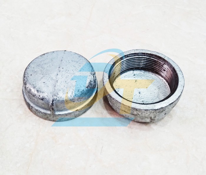 Nắp bít ren trong gang mạ kẽm phi 60
