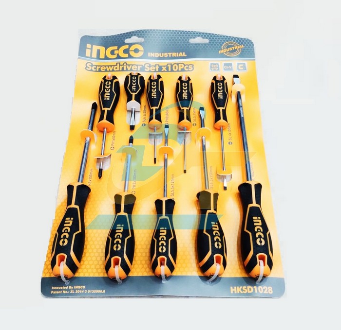 Bộ tua vít 10 chi tiết Ingco HKSD1028