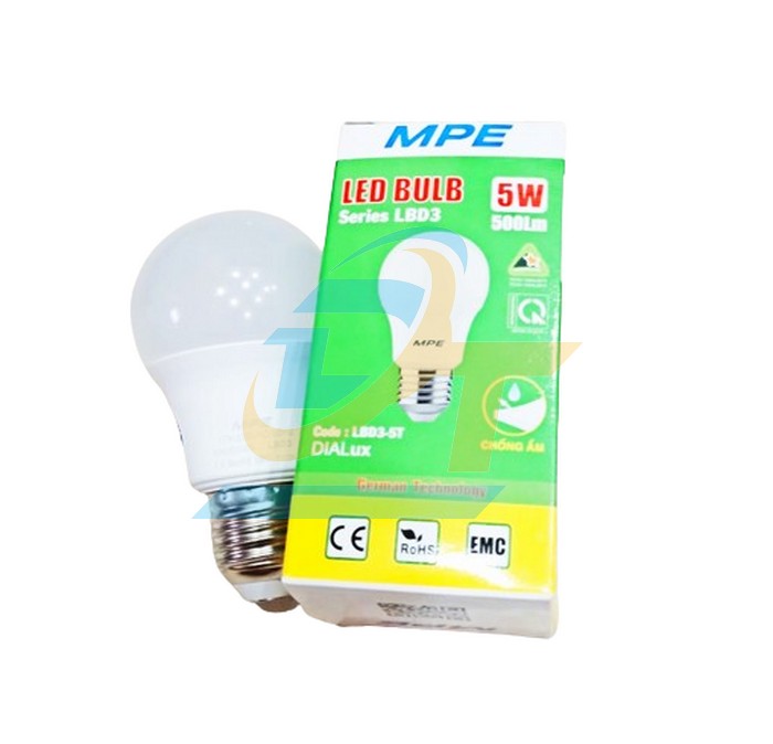 Bóng đèn LED Bulb chống ẩm 5W 6500K 175-265V MPE LBD3-5T