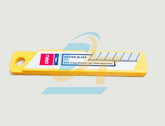 Lưỡi dao rọc giấy 18mm Deli 2011 (Vỉ 10 cái)