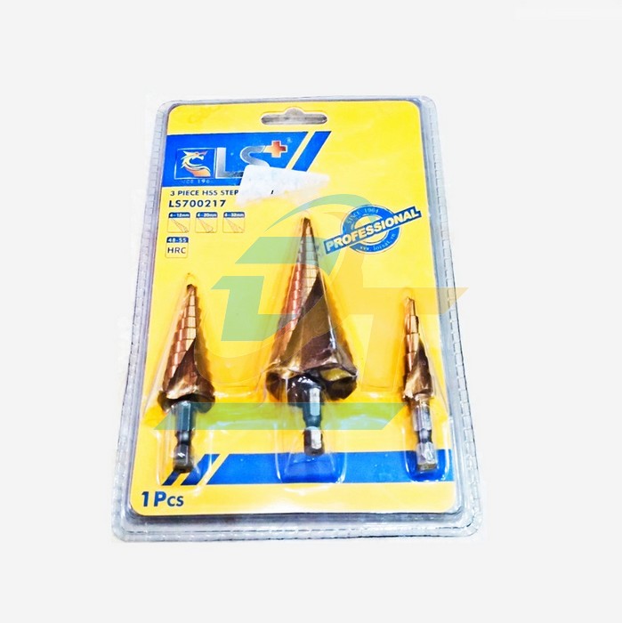 Bộ 3 mũi khoan tháp xoắn HSS phủ titanium chuôi lục giác 4-32mm LS+ LS700217