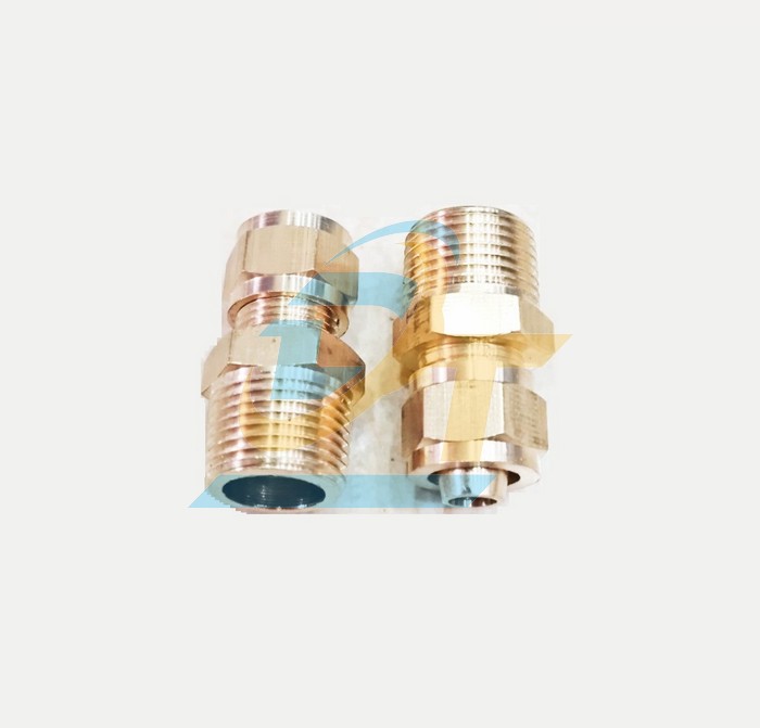 Nối thau siết ống hơi ren ngoài 17 ống 10