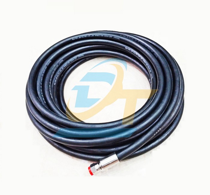 Ống tuy ô thủy lực 1 lớp bố Takara 3/8"x15M bấm 2 đầu ren trong 14 côn lõm