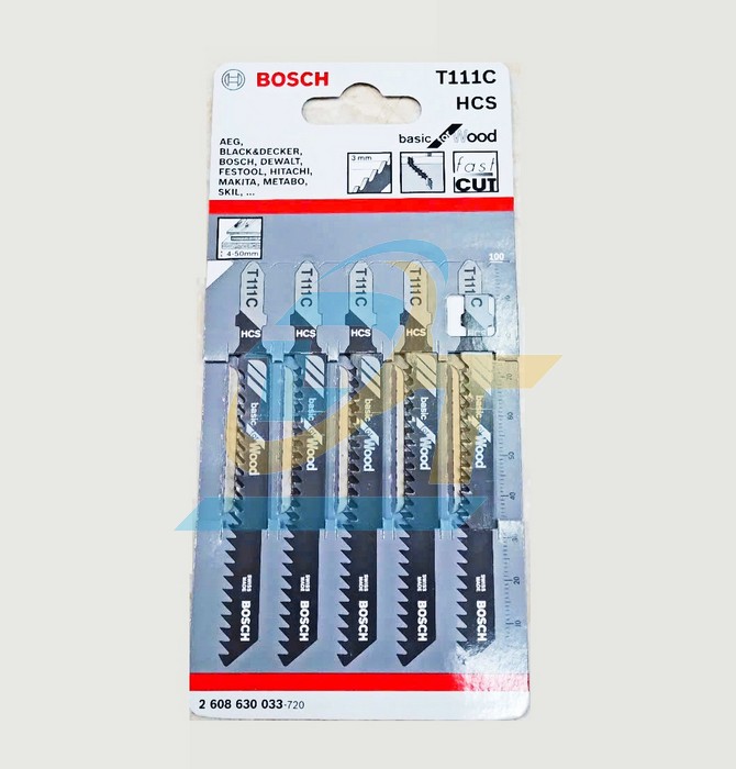 Vỉ 5 Lưỡi cưa lọng (gỗ) T111C Bosch 2608630033