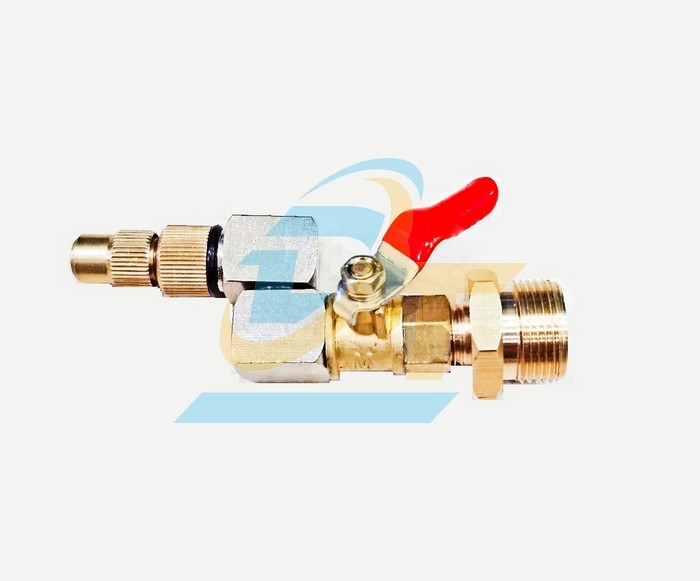 Béc xịt rửa máy lạnh ren ngoài 22mm xoay 360 độ có chỉnh tia