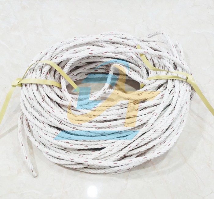 Dây thừng PP trắng sọc đỏ 8mm