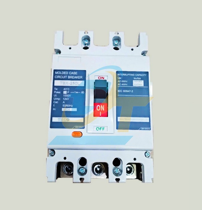 Cầu dao tự động (MCCB) Teco TBX-250L 3P 160A 45kA