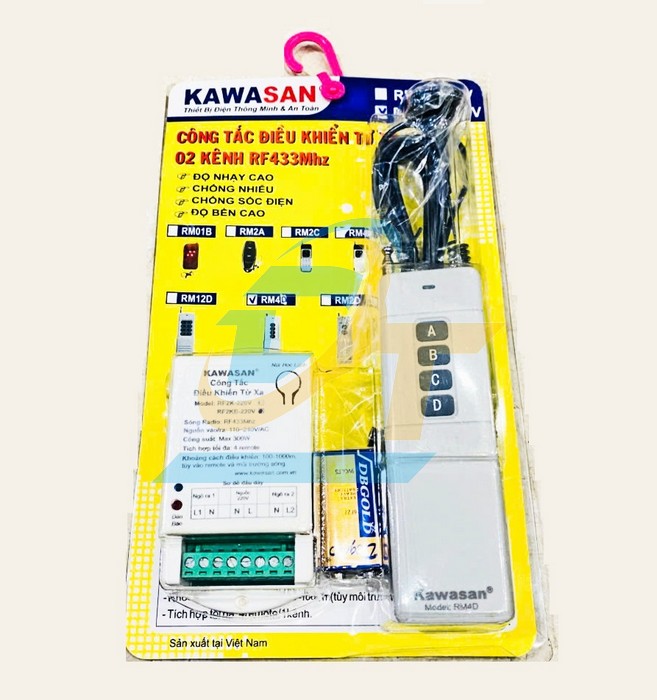 C&ocirc;ng tắc điều khiển từ xa Kawasan RF2KB-220V RM4D