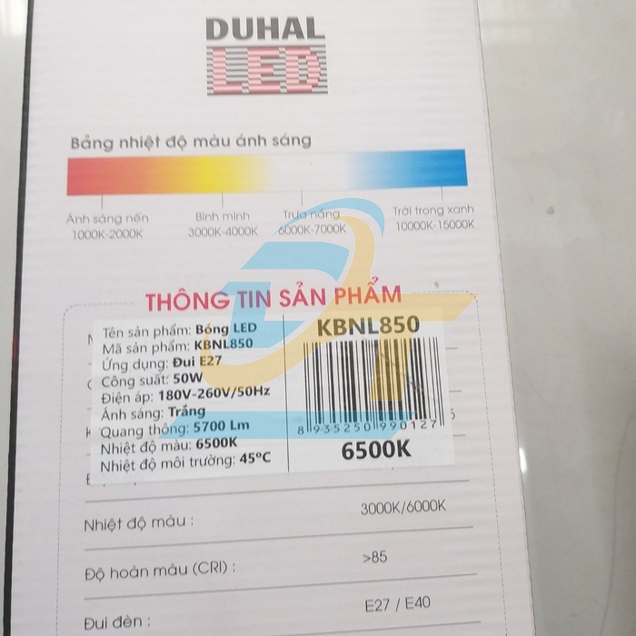 Bóng trụ LED công suất cao 50W Duhal KBNL850 KBNL850 DUHAL | Giá rẻ nhất - Công Ty TNHH Thương Mại Dịch Vụ Đạt Tâm