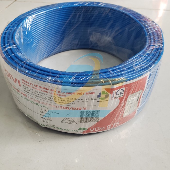 Dây điện đơn mềm Cadivi VCm 0.75 - 300/500V VCm 0.75 Cadivi | Giá rẻ nhất - Công Ty TNHH Thương Mại Dịch Vụ Đạt Tâm