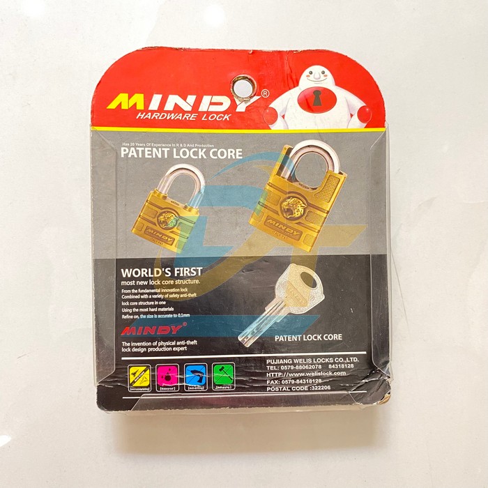 Ổ khóa treo đầu báo Mindy 6F (60mm)  Mindy | Giá rẻ nhất - Công Ty TNHH Thương Mại Dịch Vụ Đạt Tâm