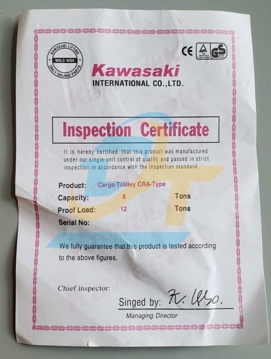 Rùa di chuyển Kawasaki 8 tấn  Kawasaki | Giá rẻ nhất - Công Ty TNHH Thương Mại Dịch Vụ Đạt Tâm