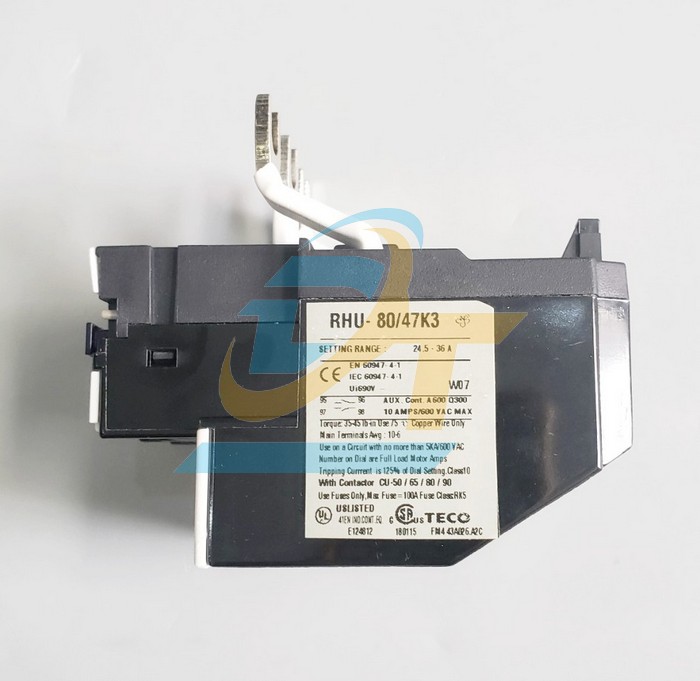 Relay nhiệt 35-47A Teco RHU-80/47K3 RHU- 80/47K3 Teco | Giá rẻ nhất - Công Ty TNHH Thương Mại Dịch Vụ Đạt Tâm