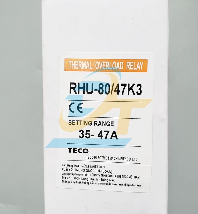 Relay nhiệt 35-47A Teco RHU-80/47K3 RHU- 80/47K3 Teco | Giá rẻ nhất - Công Ty TNHH Thương Mại Dịch Vụ Đạt Tâm