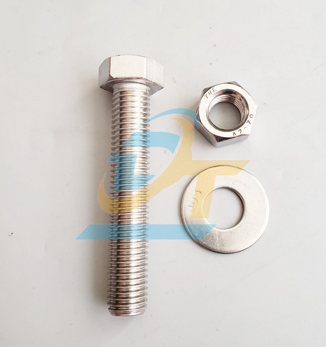 Bulong + con tán + long đền inox 304 M18x100  VietNam | Giá rẻ nhất - Công Ty TNHH Thương Mại Dịch Vụ Đạt Tâm