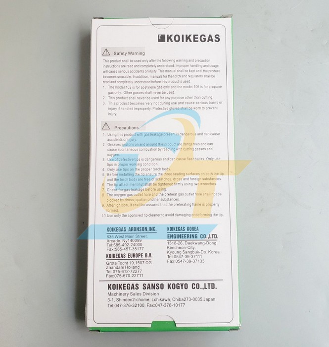 Béc cắt gió đá Koike 106HC No.8 (Khí gas L.P.G) 106HC-2 Koike | Giá rẻ nhất - Công Ty TNHH Thương Mại Dịch Vụ Đạt Tâm