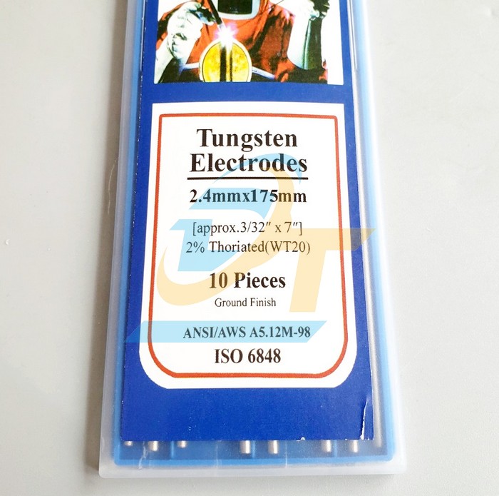 Điện cực hàn Tig (Sắt-inox) Tungsten Electrodes 2.4x175mm (Vỉ 10 cây)  TUNGSTEN | Giá rẻ nhất - Công Ty TNHH Thương Mại Dịch Vụ Đạt Tâm