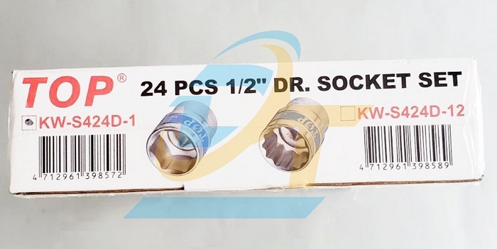 Bộ tuýp 1/2" lục 24 chi tiết hệ mét TOP KW-S424D-1 KW-S424D-1 TOP | Giá rẻ nhất - Công Ty TNHH Thương Mại Dịch Vụ Đạt Tâm