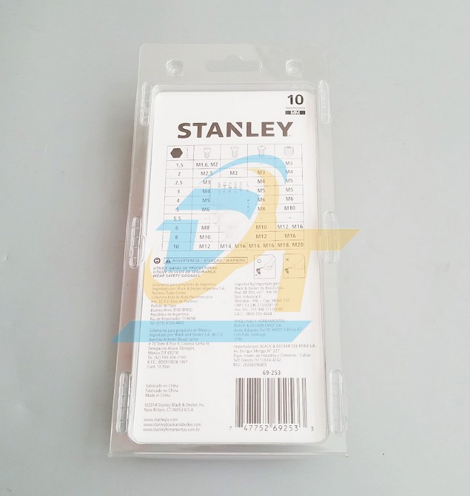 Bộ lục giác hệ mét 10 cây Stanley 69-253 69-253 Stanley | Giá rẻ nhất - Công Ty TNHH Thương Mại Dịch Vụ Đạt Tâm