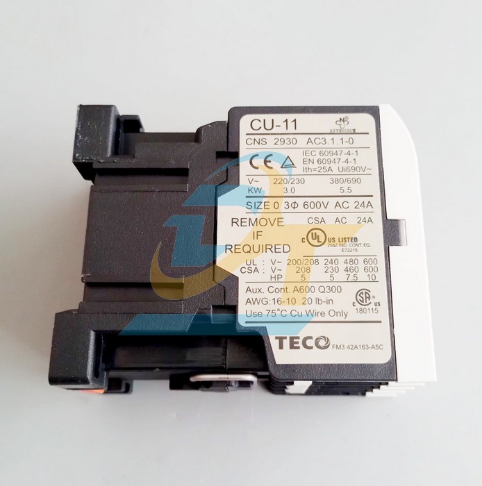 Khởi động từ 3P 11A 220V Teco CU-11 CU-11 Teco | Giá rẻ nhất - Công Ty TNHH Thương Mại Dịch Vụ Đạt Tâm